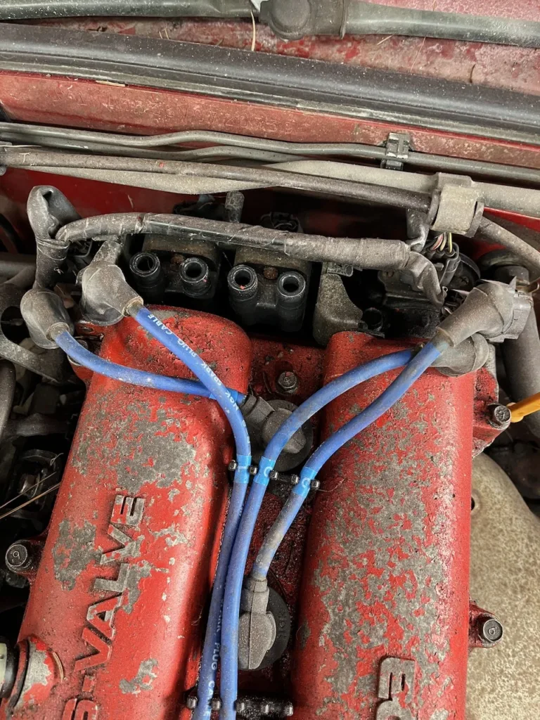 Spark plug wires disconnected