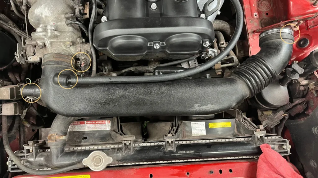 Intake crossover tube removal