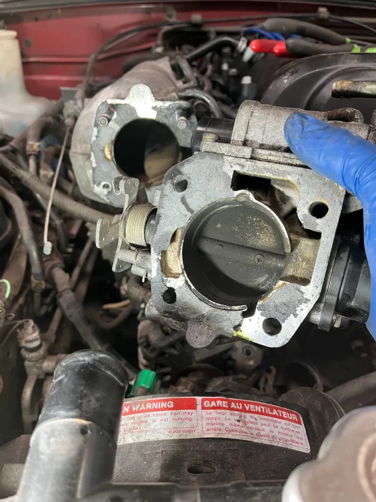 NA Miata throttle body removed